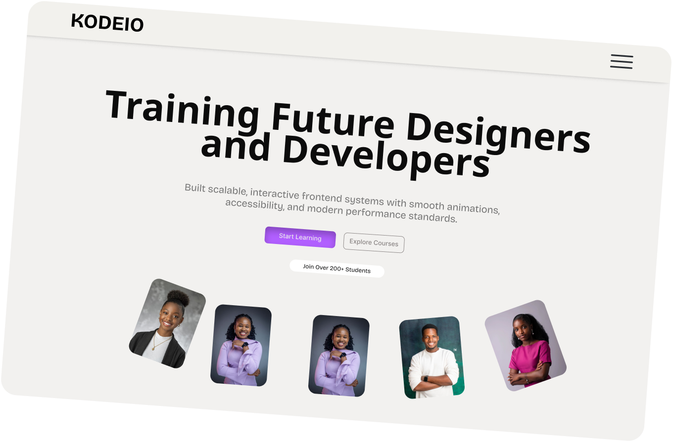 Student training programme preview