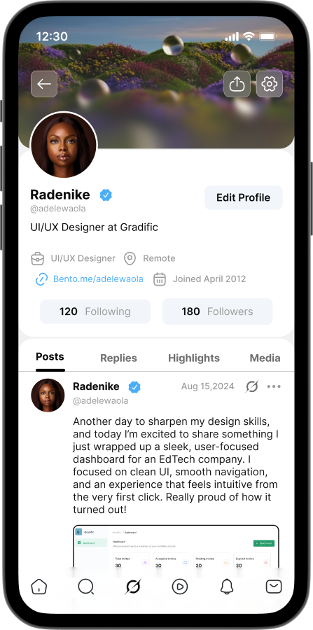 Mobile app design preview